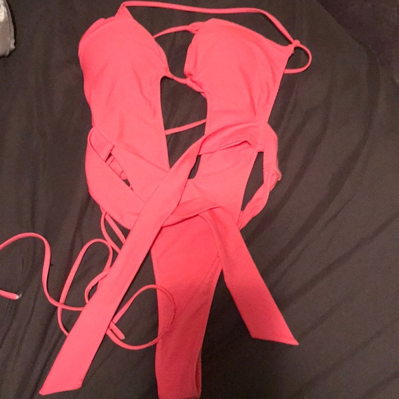 Tie front fashion nova one piece swimsuit - Picture 1 of 2